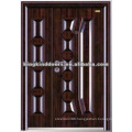 Customized Double Steel Door KKD-569B For One and Half Door Leaf/Mother and Son Door Design